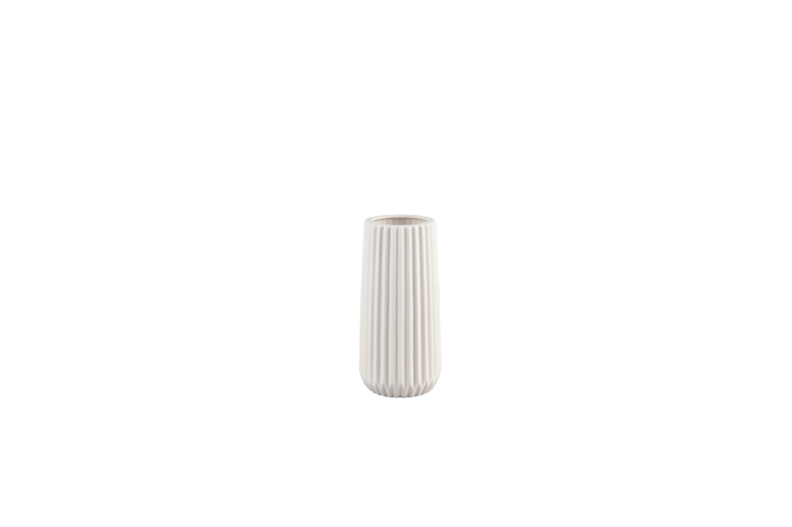 DEKOVASE  - Weiß, Basics, Keramik (11/11/23,5cm)