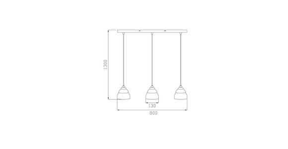 HÄNGELEUCHTE 80/13/130 cm  - Opal, Trend, Glas/Stein (80/13/130cm) - Novel