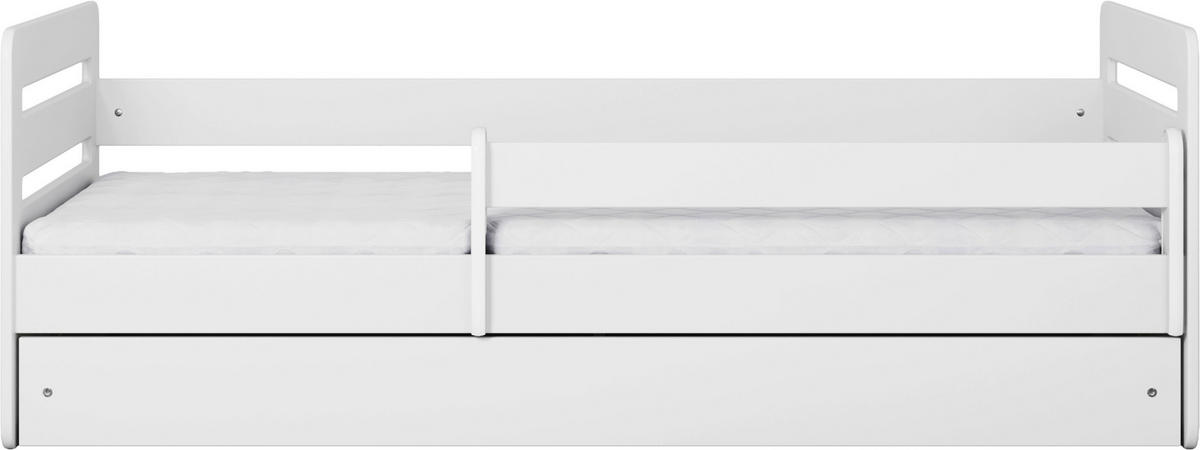 KINDER-/JUNIORBETT 80/140 cm  in Weiß  - Birkefarben/Weiß, MODERN, Holz/Holzwerkstoff (80/140cm) - MID.YOU