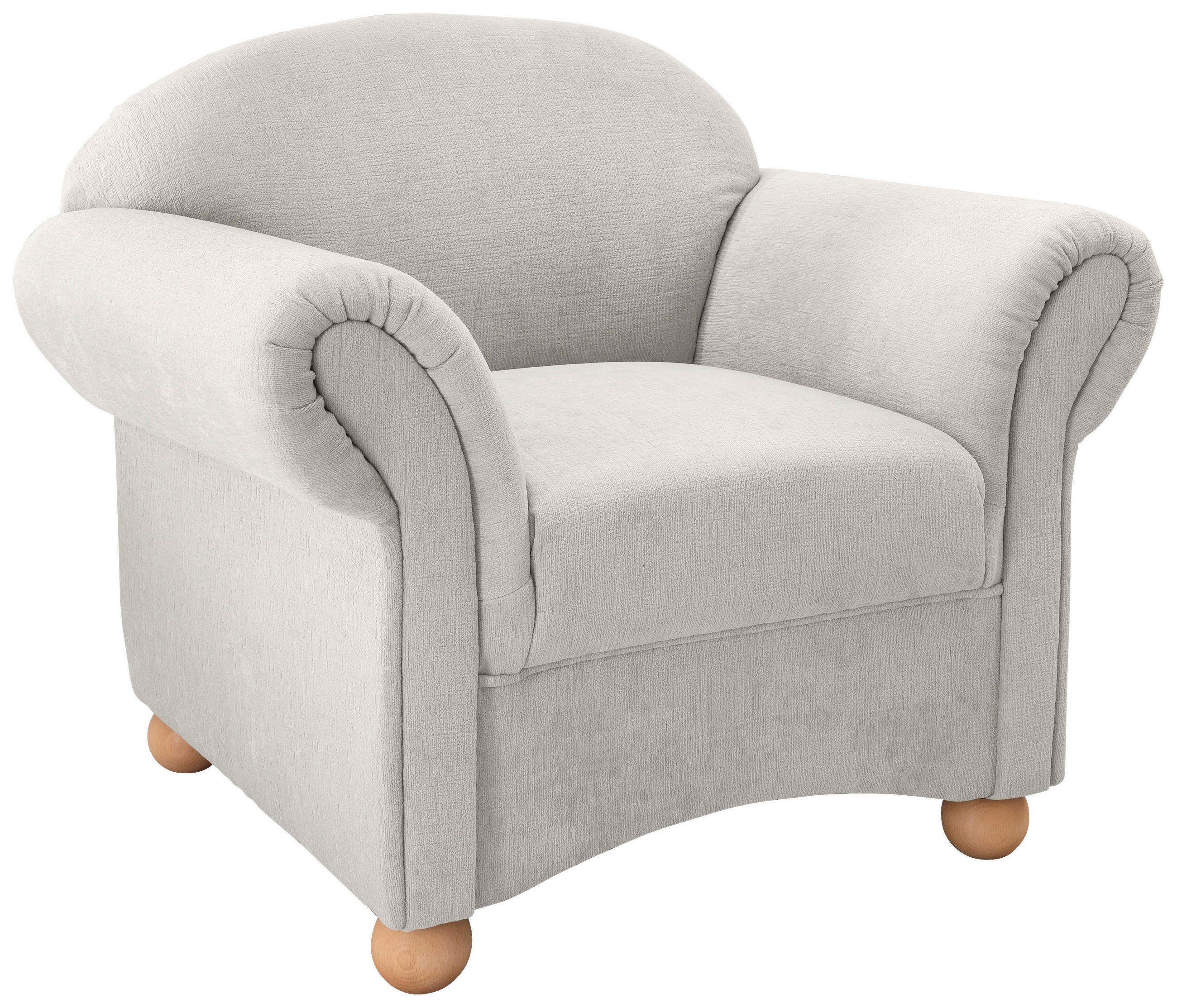 SESSEL in Mikrofaser Weiss  - Wildeiche/Weiss, Konventionell, Holz/Textil (90/84/80cm) - Livetastic