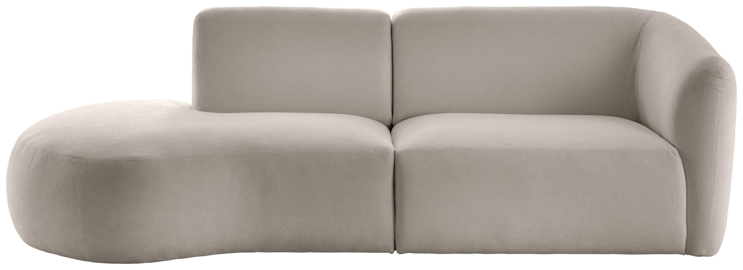 ECKSOFA in Mikrofaser Taupe  - Taupe/Schwarz, Modern, Kunststoff/Textil (238/107cm) - Livetastic