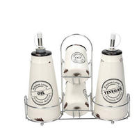 GARNITURA ZA OCAT/ULJE  metal, keramika  DOLCE CASA URBAN CHIC  - bijela/crna, Basics, metal/keramika (24/8.5/20cm) - Tognana