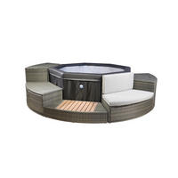 WHIRLPOOL NETSPA OCTOPUS 290/73 cm  - Schwarz, Basics, Leder/Kunststoff (290/73cm)