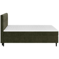BOXBETT 180/200 cm  in Khaki  - Khaki/Schwarz, KONVENTIONELL, Holz/Textil (180/200cm) - Welnova