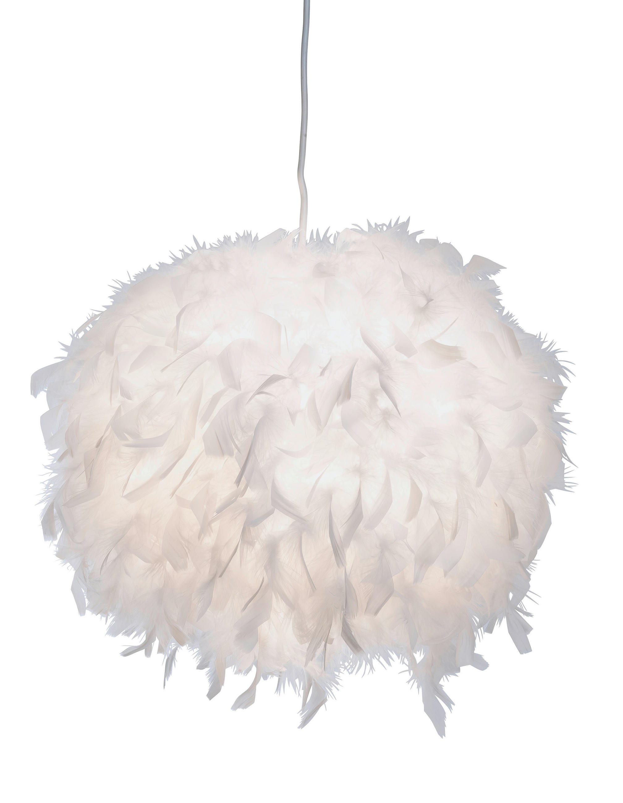 HÄNGELEUCHTE 40/150 cm    - Weiss, Design, Naturmaterialien/Papier (40/150cm)