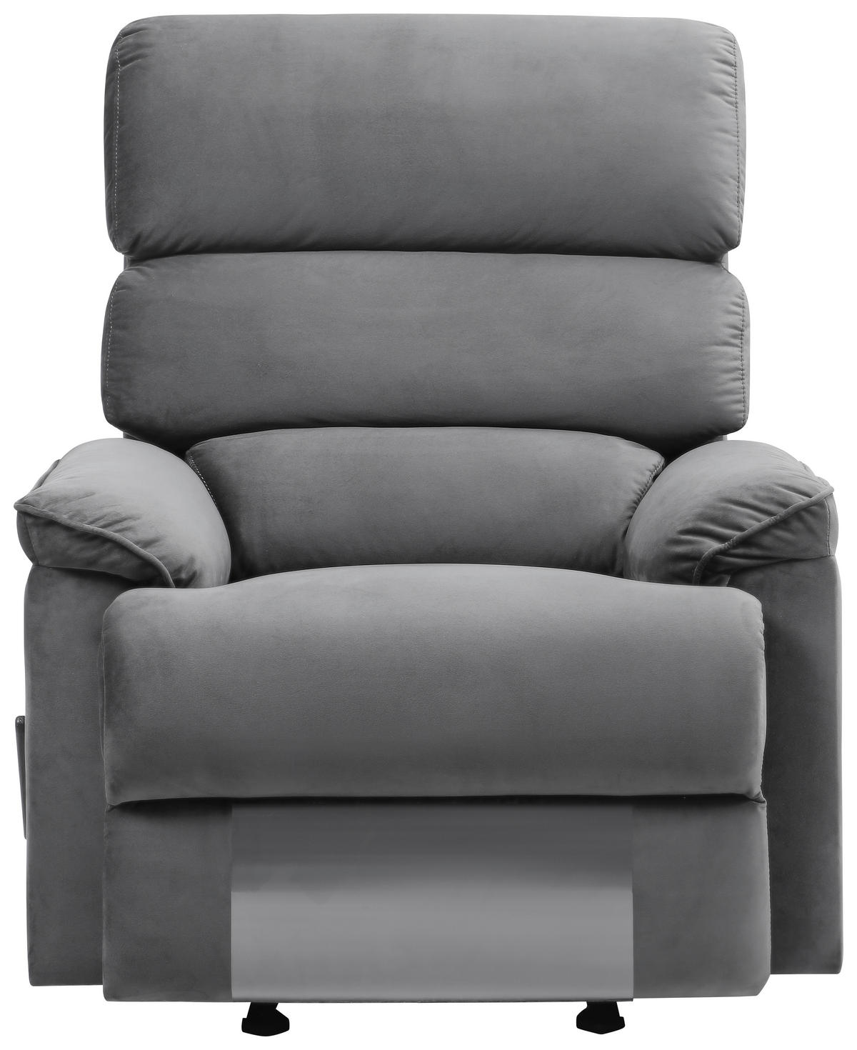 SCHAUKELSTUHL in Samt Dunkelgrau  - Dunkelgrau/Schwarz, MODERN, Textil/Metall (90/105/100cm) - MID.YOU