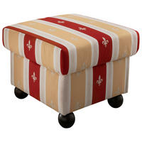HOCKER Mikrofaser Rot  - Wengefarben/Rot, KONVENTIONELL, Holz/Textil (56/46/56cm) - Livetastic