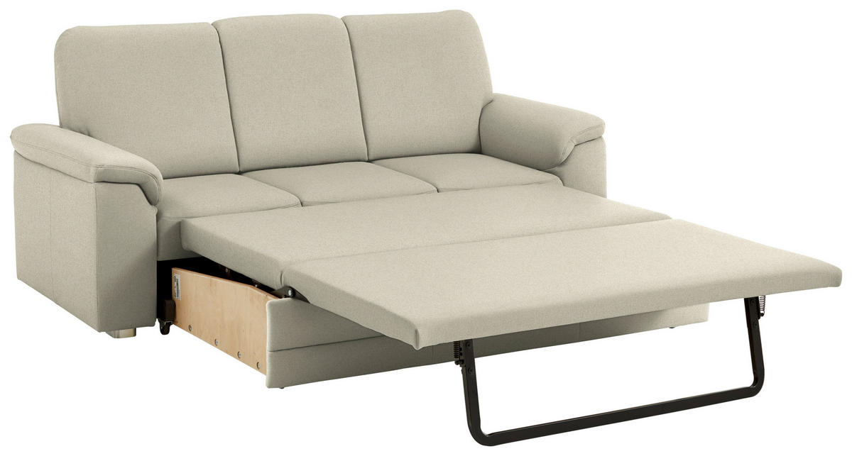3-SITZER-SOFA Chenille Silberfarben  - Silberfarben/Alufarben, Konventionell, Textil/Metall (208/96/89cm) - Beldomo Comfort