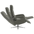 RELAXSESSEL in Leder Dunkelgrau  - Edelstahlfarben/Dunkelgrau, Design, Leder/Metall (76/119/86cm) - Dieter Knoll