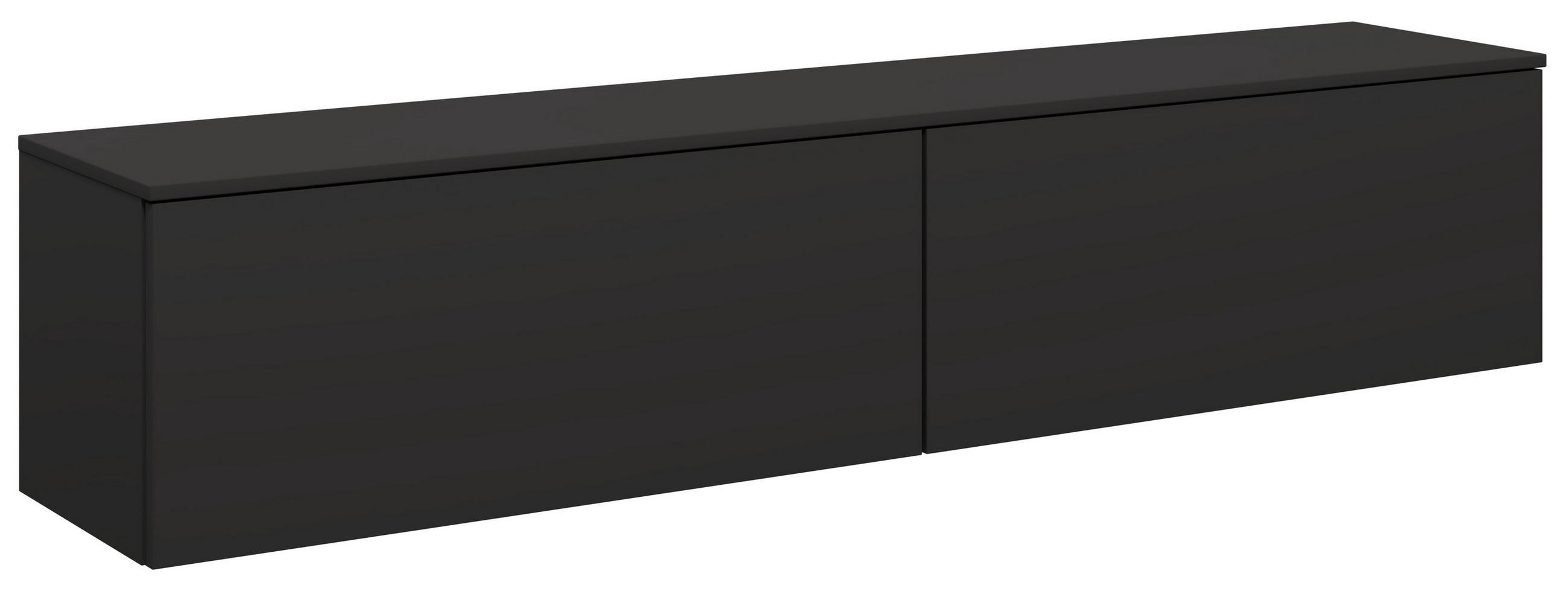 LOWBOARD  180,3/37,6/37,4 cm  individuell planbar, hängend, in verschiedenen Größen erhältlich, in verschiedenen Holzdekoren erhältlich  - Schwarz, Design, Holzwerkstoff (180,3/37,6/37,4cm) - Celina Home