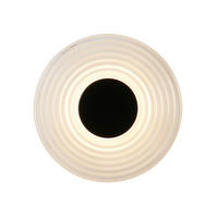LED-DECKENLEUCHTE 30/6 cm   - Transparent/Schwarz, KONVENTIONELL, Glas/Metall (30/6cm)