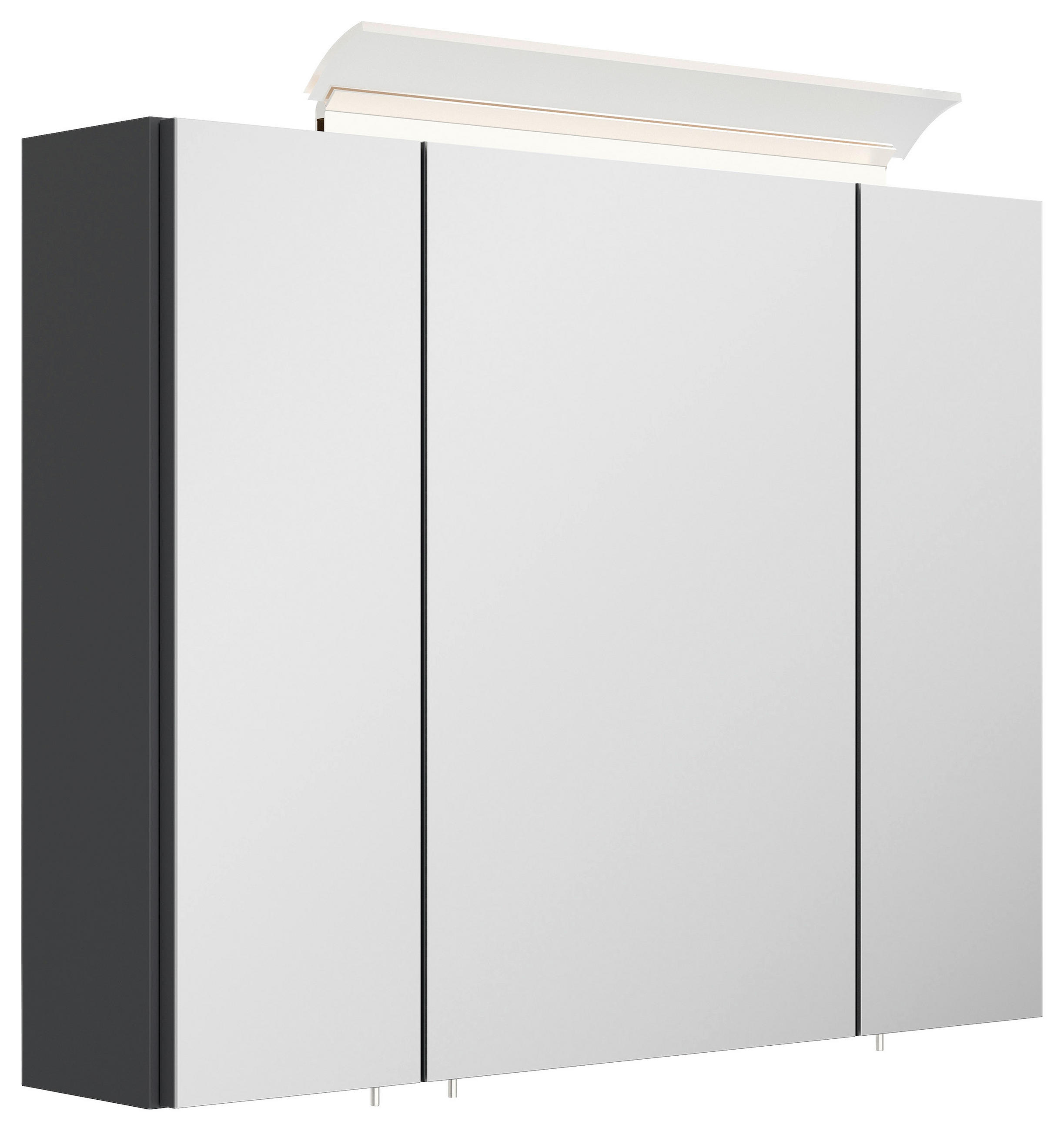 SPIEGELSCHRANK 80/62/17 cm  - Graphitfarben, MODERN, Glas/Holzwerkstoff (80/62/17cm) - MID.YOU