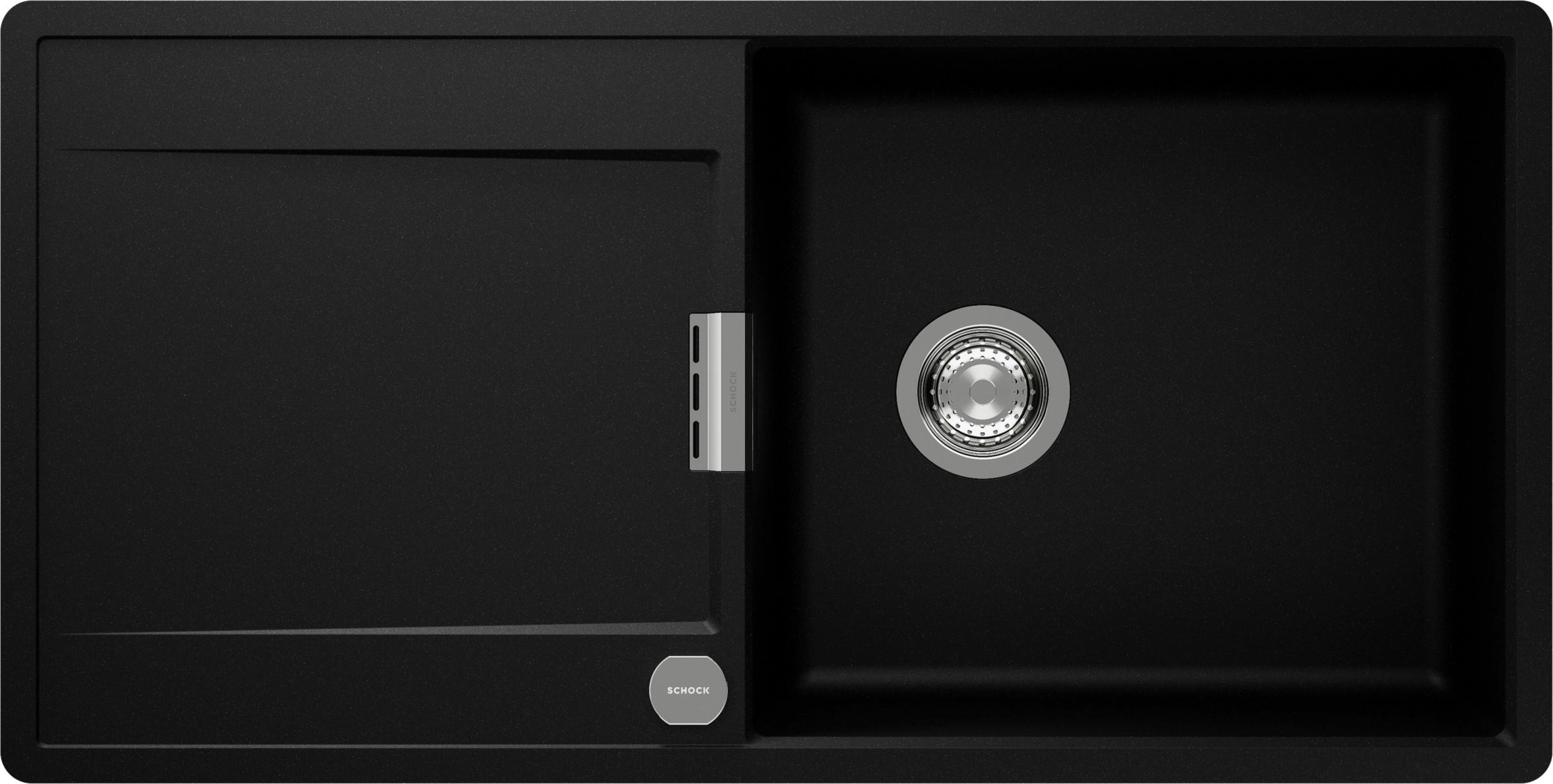 SPÜLE MOND100LFBPUR  - Schwarz, Basics, Stein (100/30,4/51cm) - Schock
