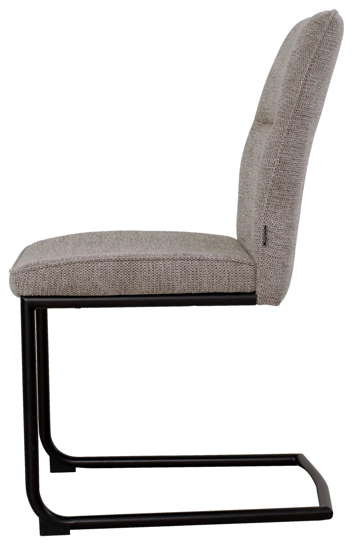 SZÁNKÓTALPAS SZÉK fém, textil taupe  - fekete/taupe, Design, textil/fém (45/91/62cm) - Xora