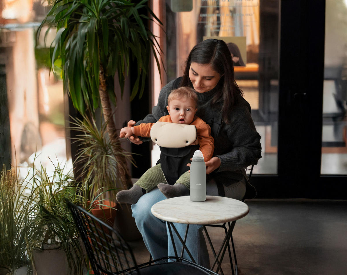 BABYKOSTWÄRMER  - Salbeigrün, Basics, Kunststoff/Metall (12/12/27cm) - Nuvita