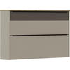 SCHUHSCHRANK 137/80/23 cm  - Taupe/Sandfarben, Design, Glas/Holzwerkstoff (137/80/23cm) - Dieter Knoll