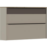 SCHUHSCHRANK 137/80/23 cm  - Taupe/Sandfarben, Design, Glas/Holzwerkstoff (137/80/23cm) - Dieter Knoll