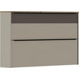 SCHUHSCHRANK 137/80/23 cm  - Taupe/Sandfarben, Design, Glas/Holzwerkstoff (137/80/23cm) - Dieter Knoll