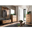 SCHUHSCHRANK  in 81/104/38 cm  - Eichefarben/Schwarz, Design, Holzwerkstoff/Metall (81/104/38cm) - Xora