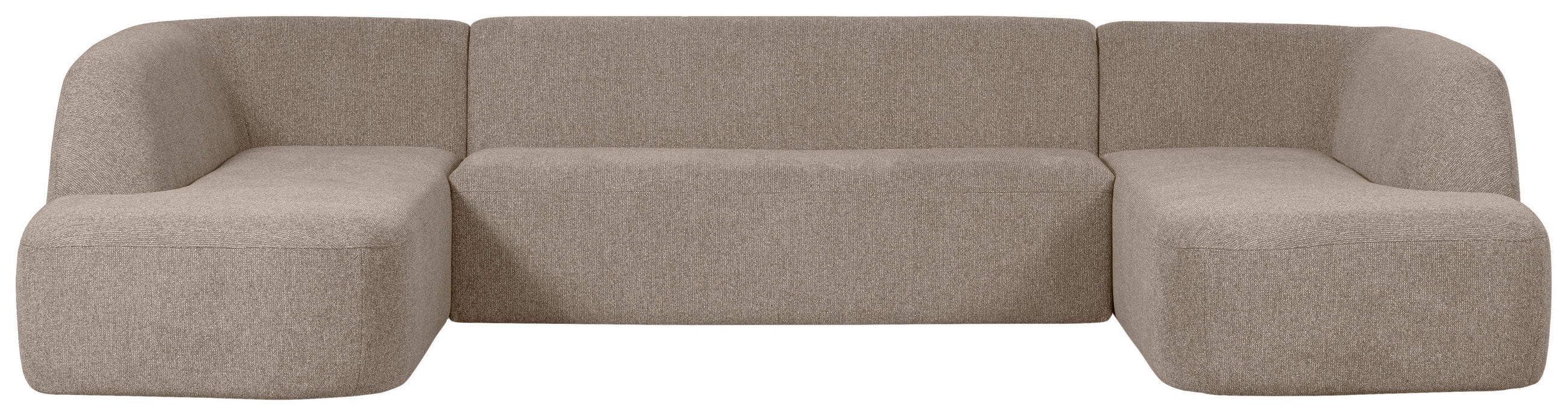 WOHNLANDSCHAFT Sloping Naturfarben Chenille  - Naturfarben, Design, Textil (225/339/225cm) - Livetastic