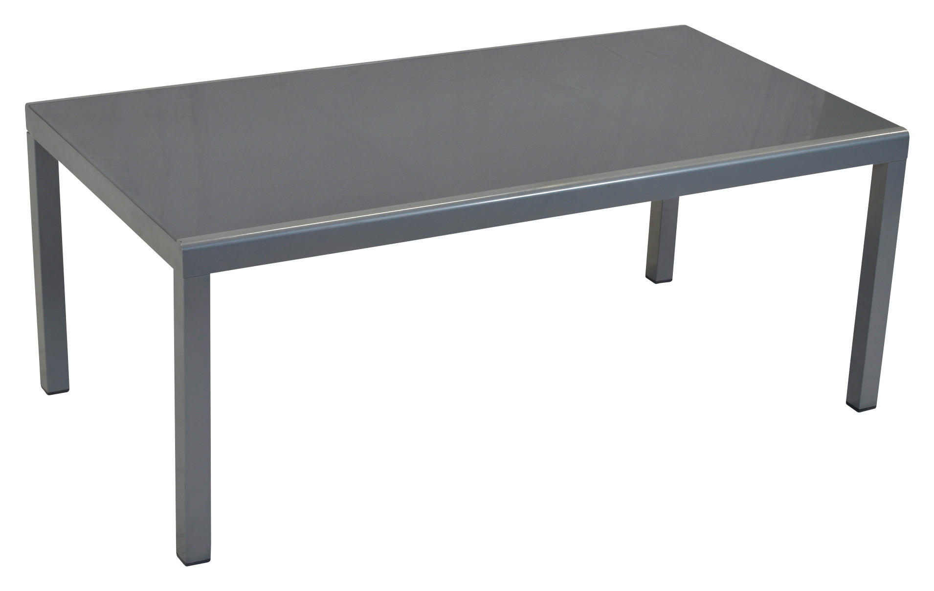 GARTENTISCH 190/100/75 cm Metall rechteckig  - Silberfarben, MODERN, Glas/Metall (190/100/75cm) - Gardenson
