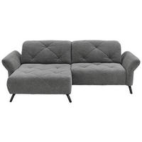 ECKSOFA in Webstoff Anthrazit  - Anthrazit/Schwarz, Design, Textil/Metall (173/244cm) - Moderano