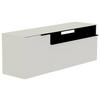 LOWBOARD  in 160/56/45 cm  - Schwarz/Weiß, Design, Glas/Holzwerkstoff (160/56/45cm) - Moderano