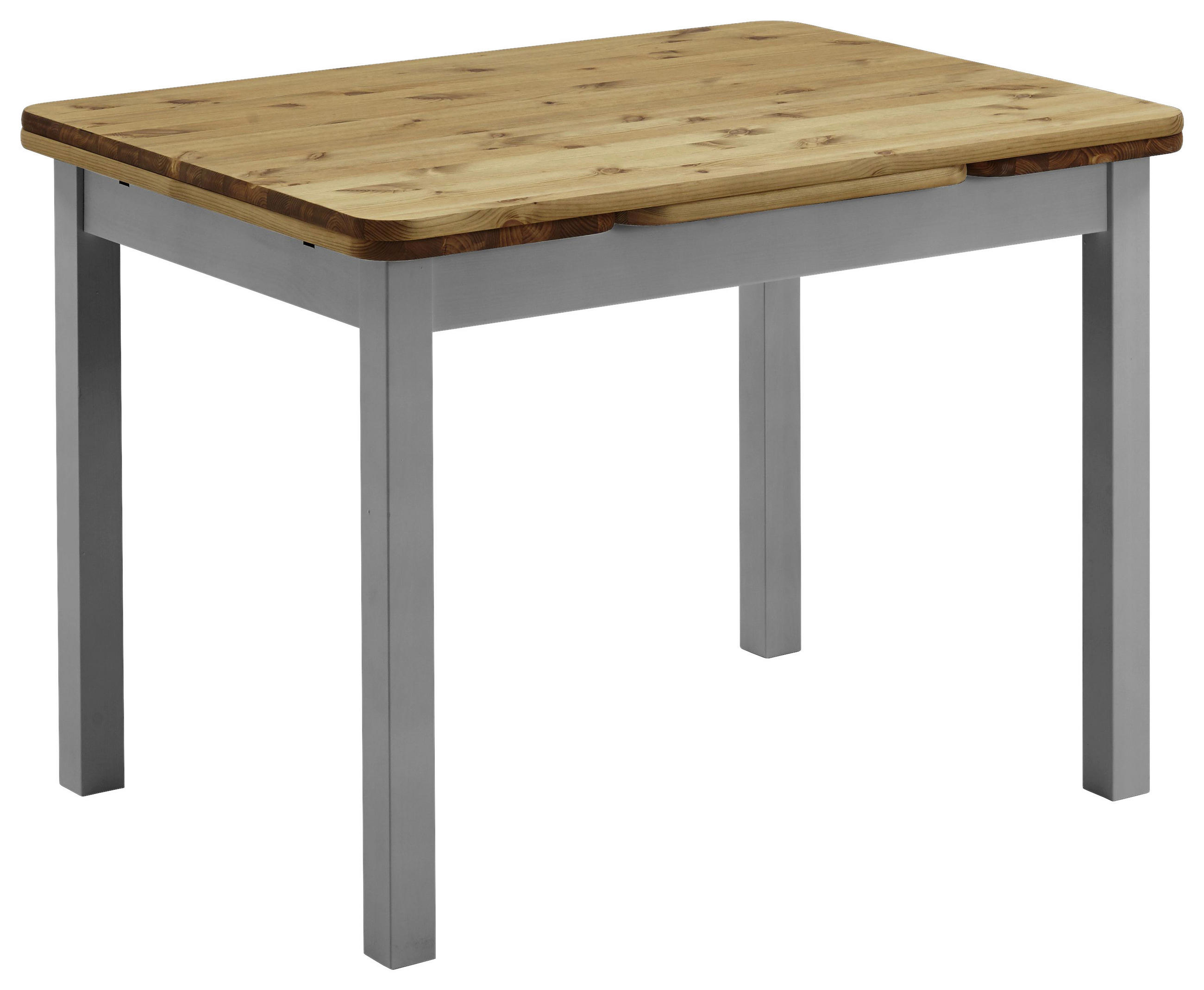 Boxxx Esstisch Grau, Laugenfarbig 74x77x104-154 cm