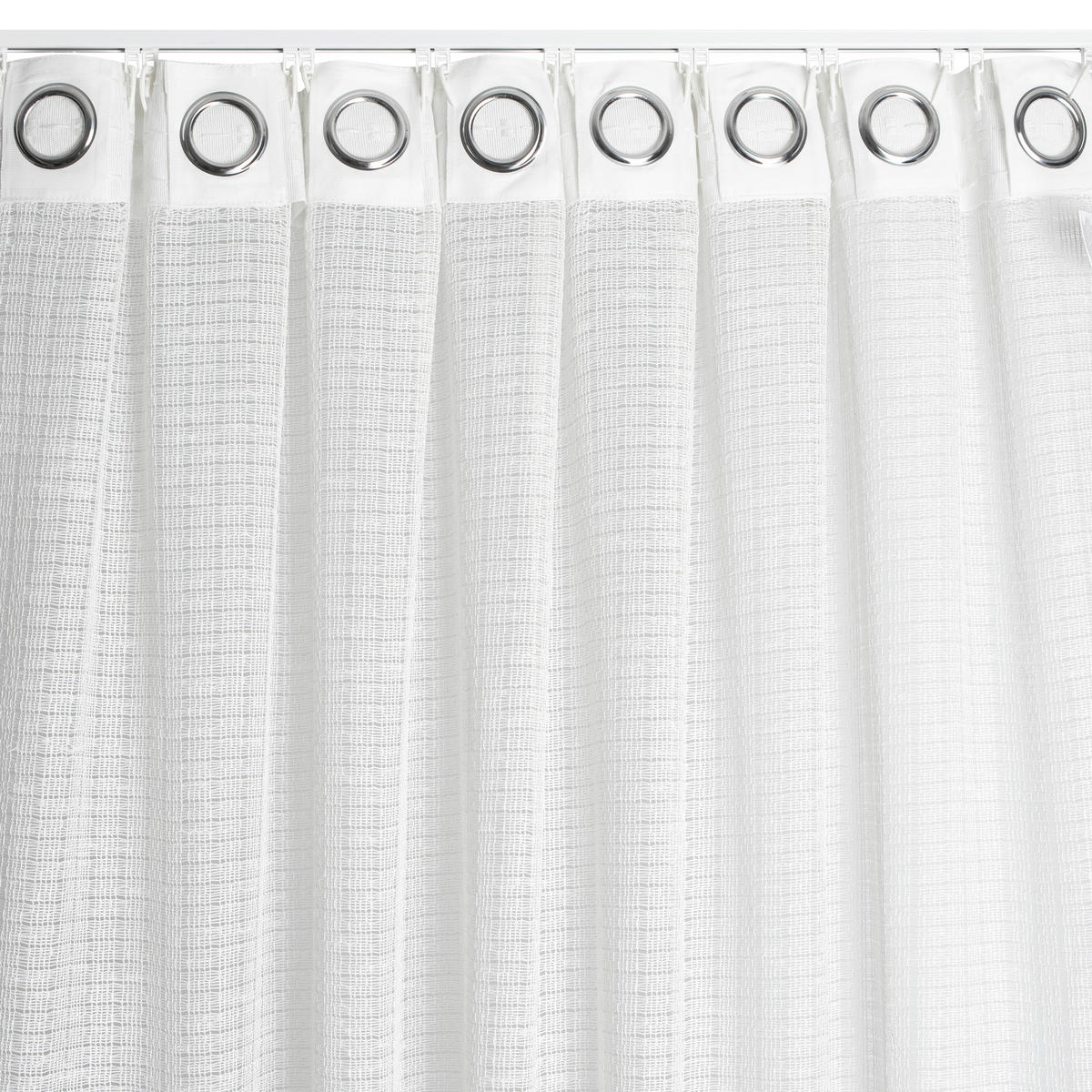 FERTIGVORHANG transparent  - Weiß, Basics, Textil (140/240cm)