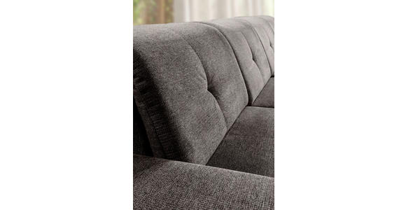 WOHNLANDSCHAFT Schwarz Chenille  - Schwarz/Grau, KONVENTIONELL, Kunststoff/Textil (240/340/188cm) - Carryhome