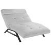 Liege mit motorischer Relaxfkt Mikrofaser Hellgrau  - Hellgrau/Schwarz, Design, Textil/Metall (120/54-113/158-198cm) - Pure Home Lifestyle