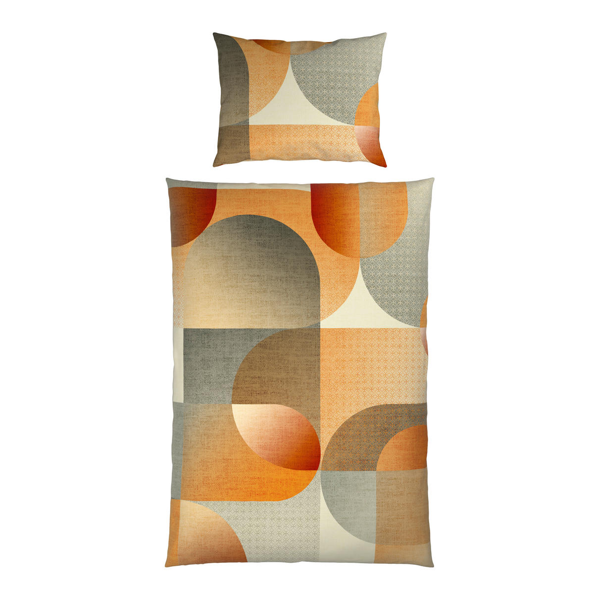 OBOJESTRANSKA POSTELJNINA 140/200 cm saten oranžna  - oranžna, tekstil (140/200cm) - Esposa