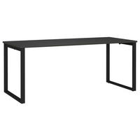 SCHREIBTISCH 180/80/75 cm, Graphitfarben, Schwarz, in verschiedenen Holz-Dekoren erhältlich, justierbare Füße  - Graphitfarben/Schwarz, MODERN, Holzwerkstoff/Metall (180/80/75cm) - Novel