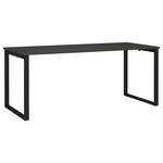 SCHREIBTISCH 180/80/75 cm, Graphitfarben, Schwarz, in verschiedenen Holz-Dekoren erhältlich, justierbare Füße  - Graphitfarben/Schwarz, MODERN, Holzwerkstoff/Metall (180/80/75cm) - Novel