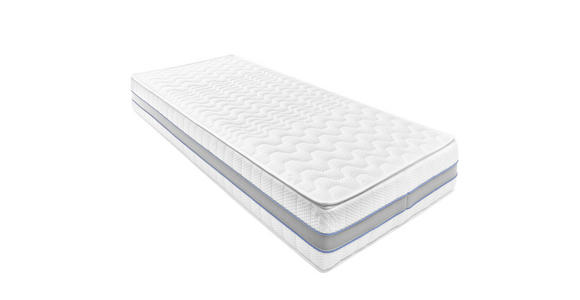 POLSTERBETT 180/200 cm,  in Grau, Bettkasten, Lattenroste, Matratzen, H2 + H3 = mittel + fest  - Schwarz/Weiß, Design, Holz/Textil (180/200cm) - Voleo