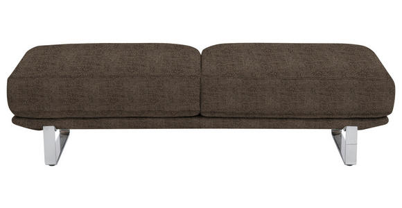 HOCKER in Textil Mokka  - Mokka, Design, Textil/Metall (160/44/60cm) - Dieter Knoll