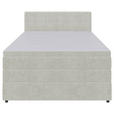 BOXSPRINGBETT 140/200 cm  in Creme  - Creme/Schwarz, KONVENTIONELL, Kunststoff/Textil (140/200cm) - Carryhome