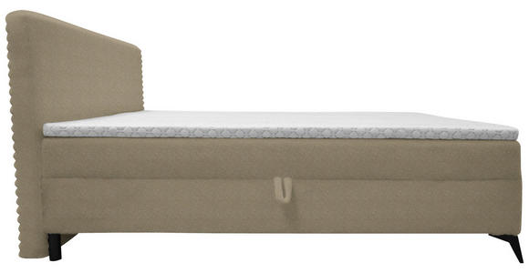 BOXBETT 140/200 cm in Hellbraun - Hellbraun/Schwarz, Design, Holz/Holzwerkstoff (140/200cm) - Xora