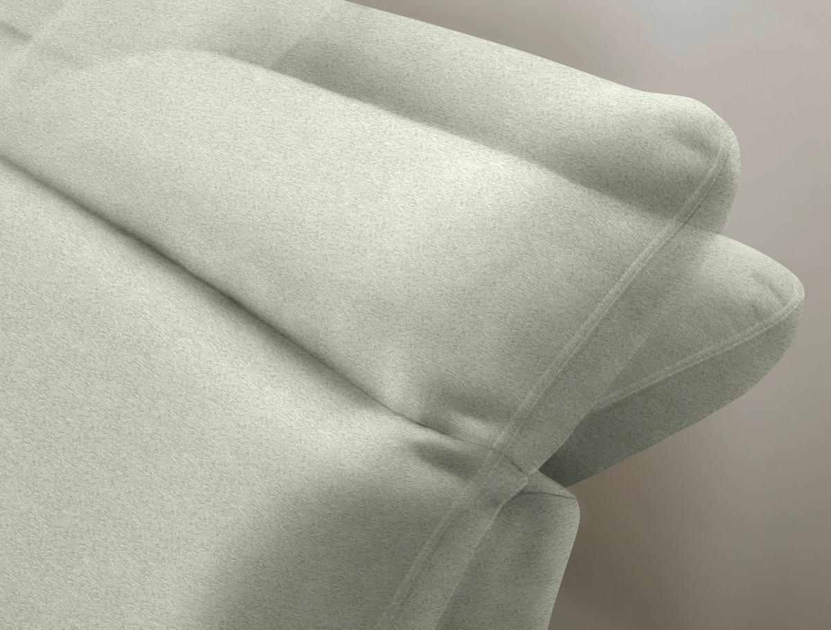 ECKSOFA in Chenille Greige  - Greige/Schwarz, Design, Textil/Metall (179-202/288cm) - Stylife