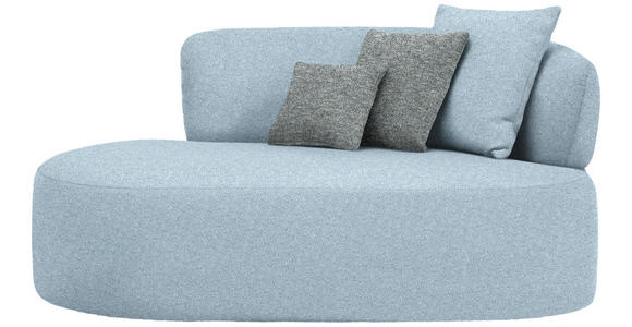 RÉCAMIERE  in Flachgewebe Blau, Grau, Grün  - Blau/Schwarz, MODERN, Kunststoff/Textil (166/86/105cm) - Hom`in