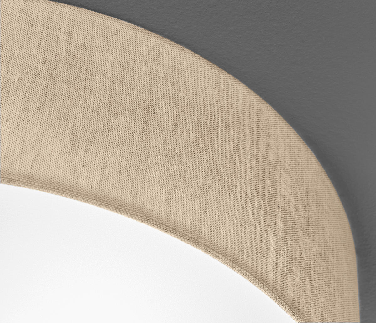 DECKENLEUCHTE THOR 40/12 cm   - Sandfarben, Design, Kunststoff/Textil (40/12cm) - Fischer & Honsel