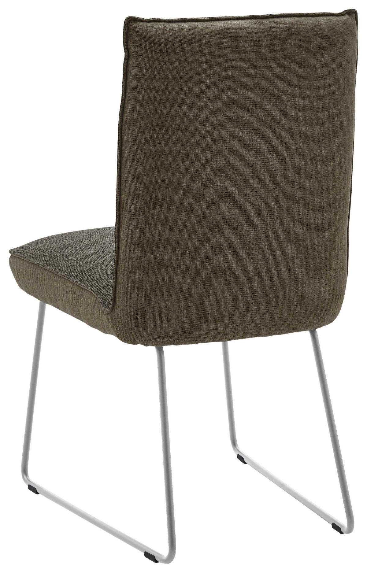 STUHL - Edelstahlfarben/Dunkelbraun, Design, Textil/Metall (49/93/59cm) - Dieter Knoll