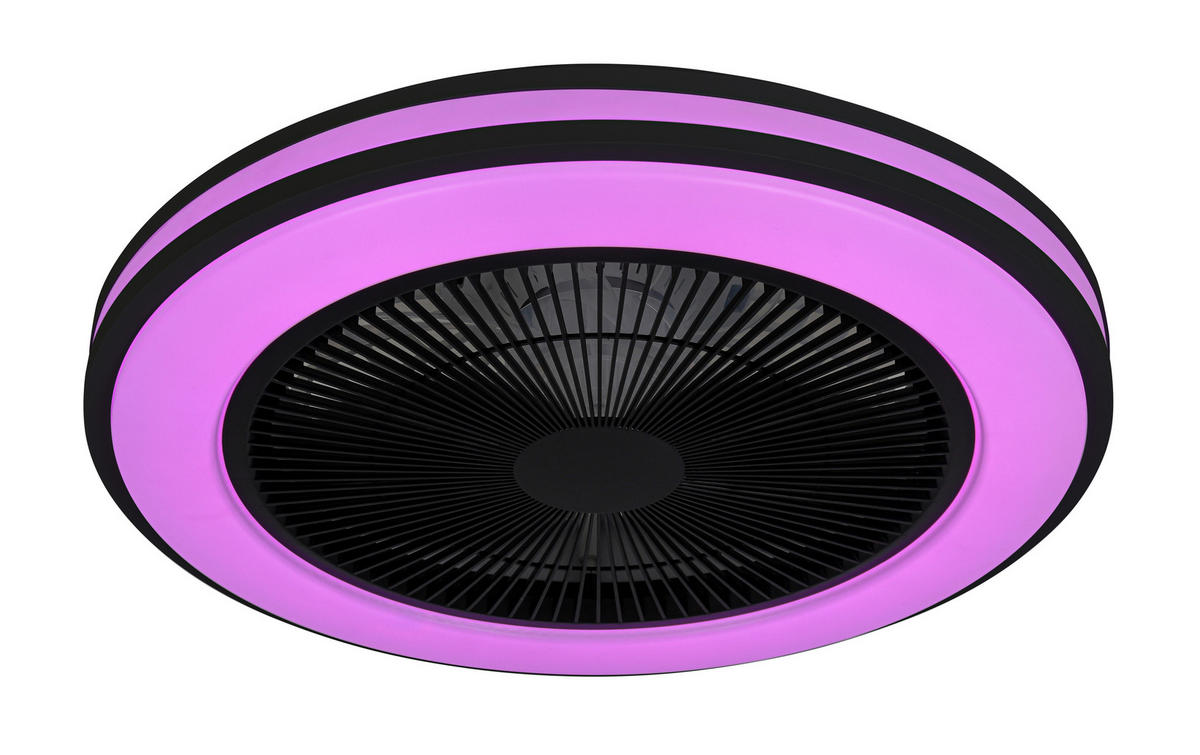 DECKENVENTILATOR - Schwarz/Weiß, Trend, Kunststoff/Metall (58/14,5cm) - Mican