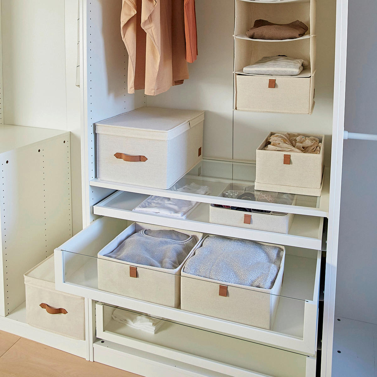 ORGANIZER  - Beige, Basics, Karton/Textil (30/30/15cm) - Store It