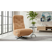 RELAXSESSEL NORA Webstoff    - Rostfarben/Schwarz, Design, Textil/Metall (68/113/84cm) - Livetastic