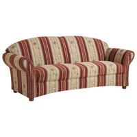 3-SITZER-SOFA in Chenille Rot, Beige  - Beige/Rot, Design, Holz/Textil (202/85/81cm) - Max Winzer