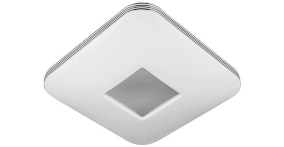 LED-DECKENLEUCHTE 33/33/8 cm   - Chromfarben/Weiß, Basics, Kunststoff/Metall (33/33/8cm) - Novel