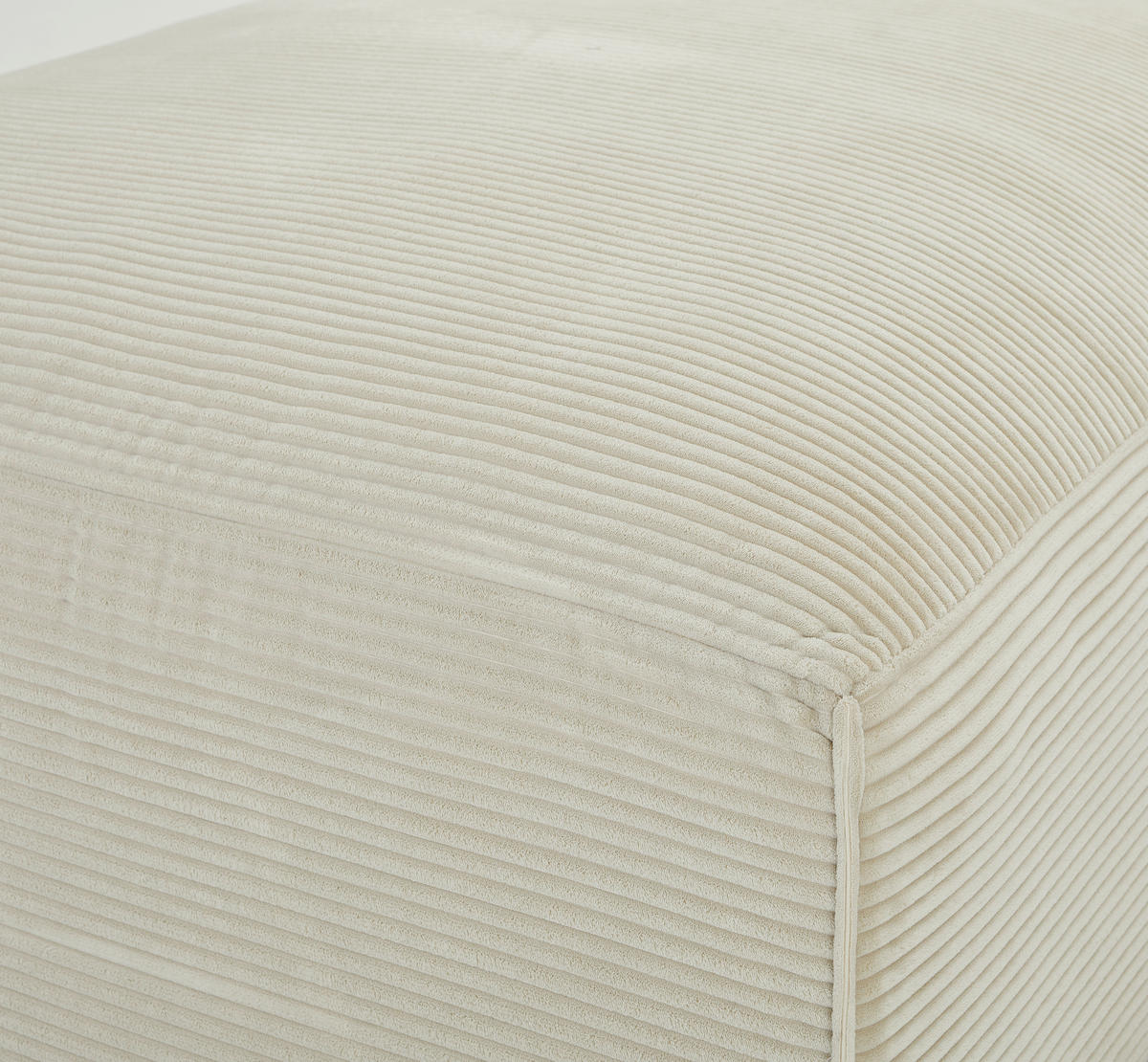 ECKSOFA in Cord Beige  - Beige/Schwarz, Design, Kunststoff/Textil (196/303cm) - Livetastic