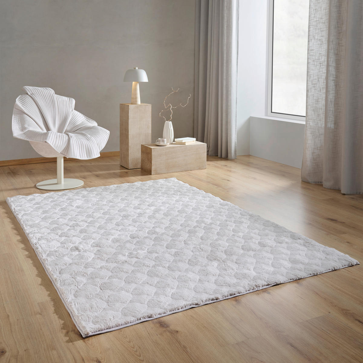 HOCHFLORTEPPICH 160/230 cm Beige rechteckig  - Beige, KONVENTIONELL, Textil (160/230cm) - Novel