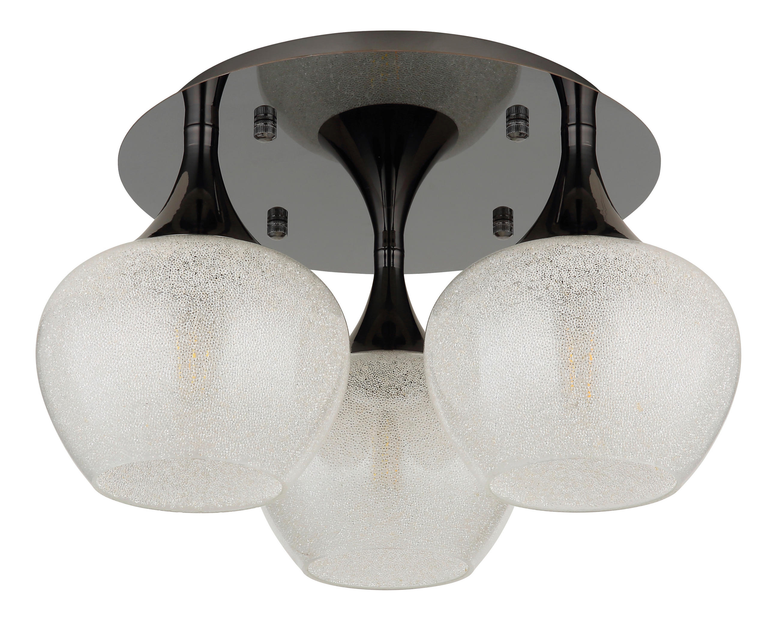 TAKLAMPA 45/27,5 cm  - klar/svart, Klassisk, metall/glas (45/27,5cm) - Globo